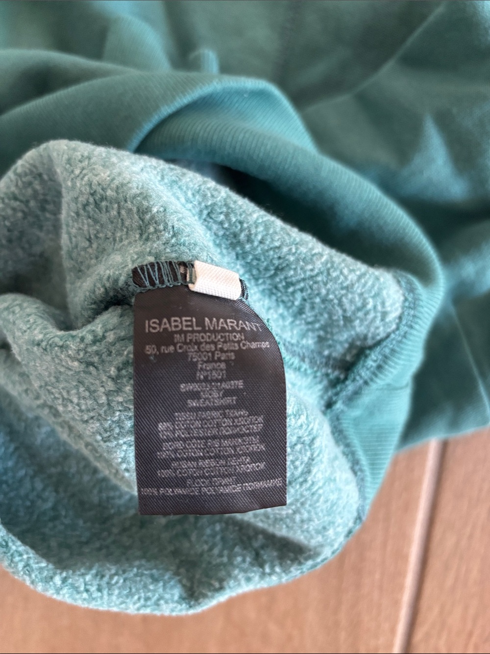 Isabel Marant Etoile Moby Sweatshirt in Mint Green  - Size 42 (10) - Picture 4 of 6